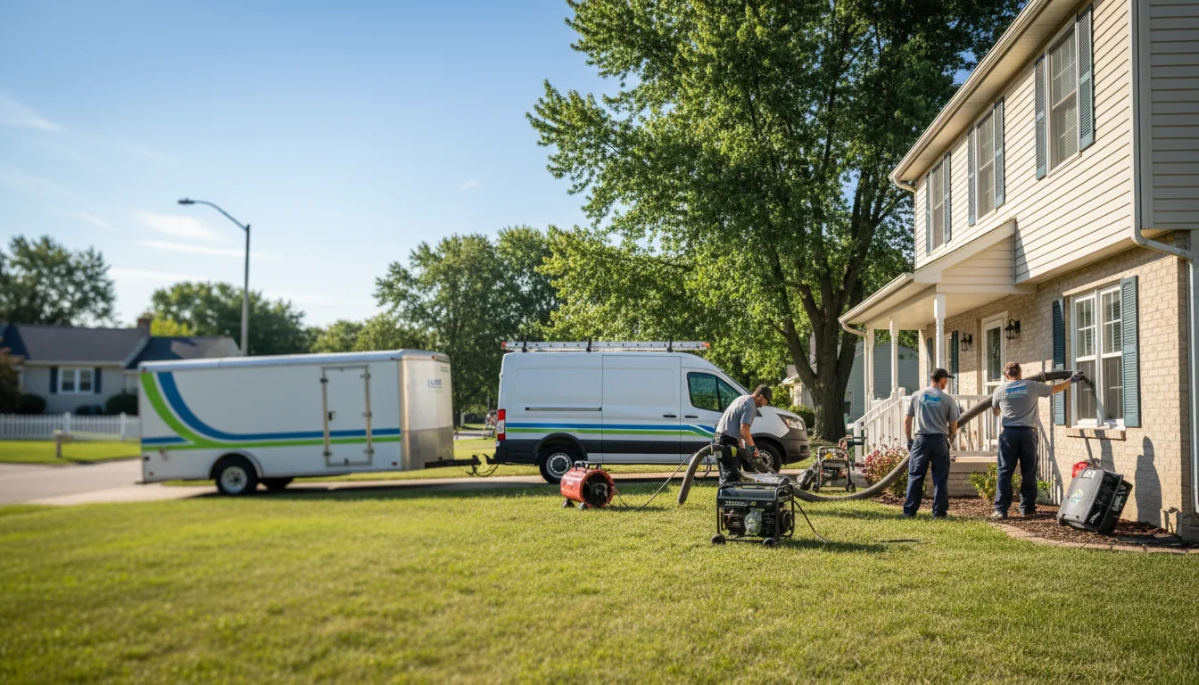 Flooded Basement Restoration And Cleanup With Repair in Berne, IN near me